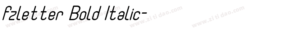 fzletter Bold Italic字体转换